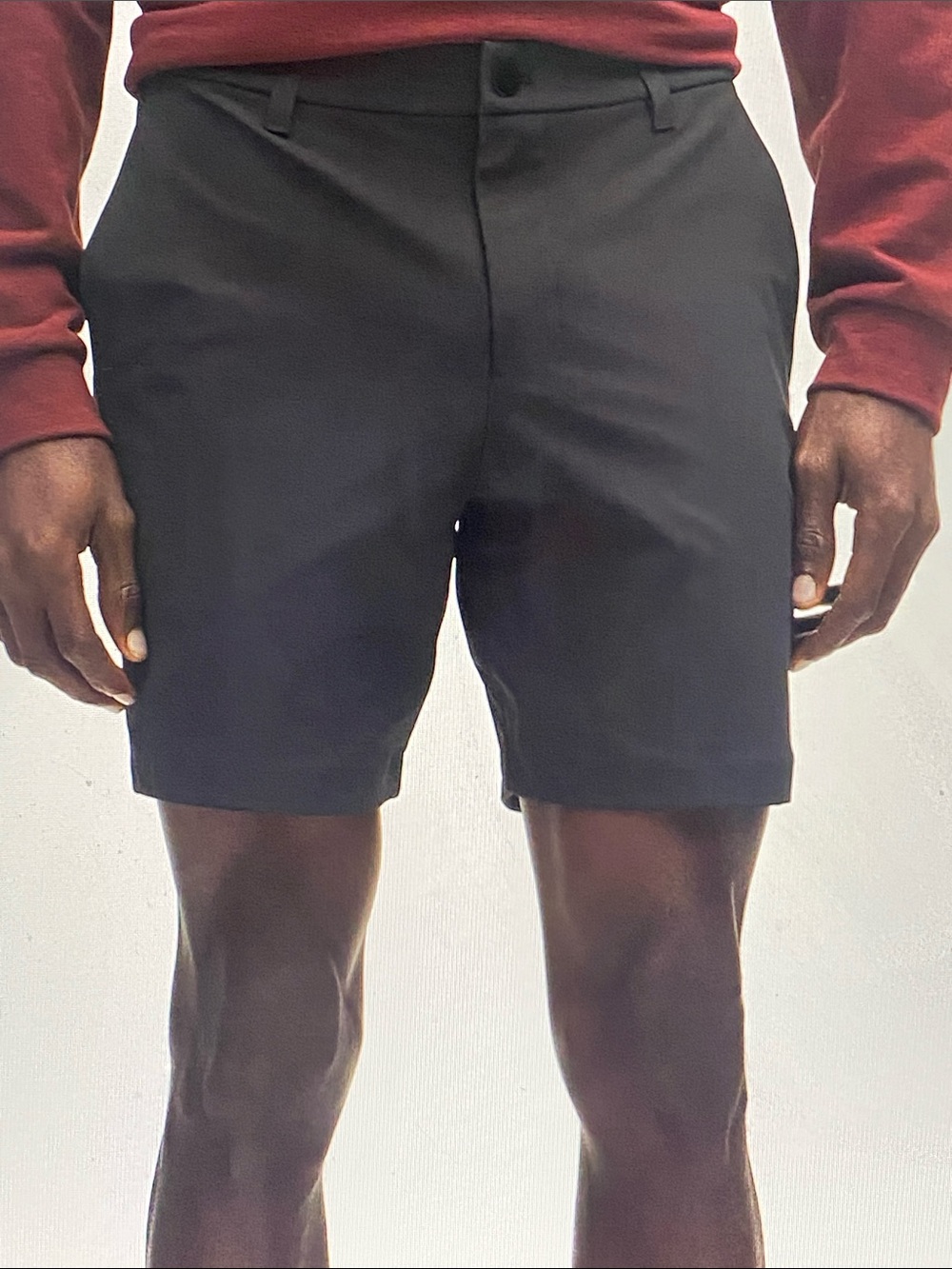 lululemon athletica Men's Flat-Front Black Shorts 7” Size 40